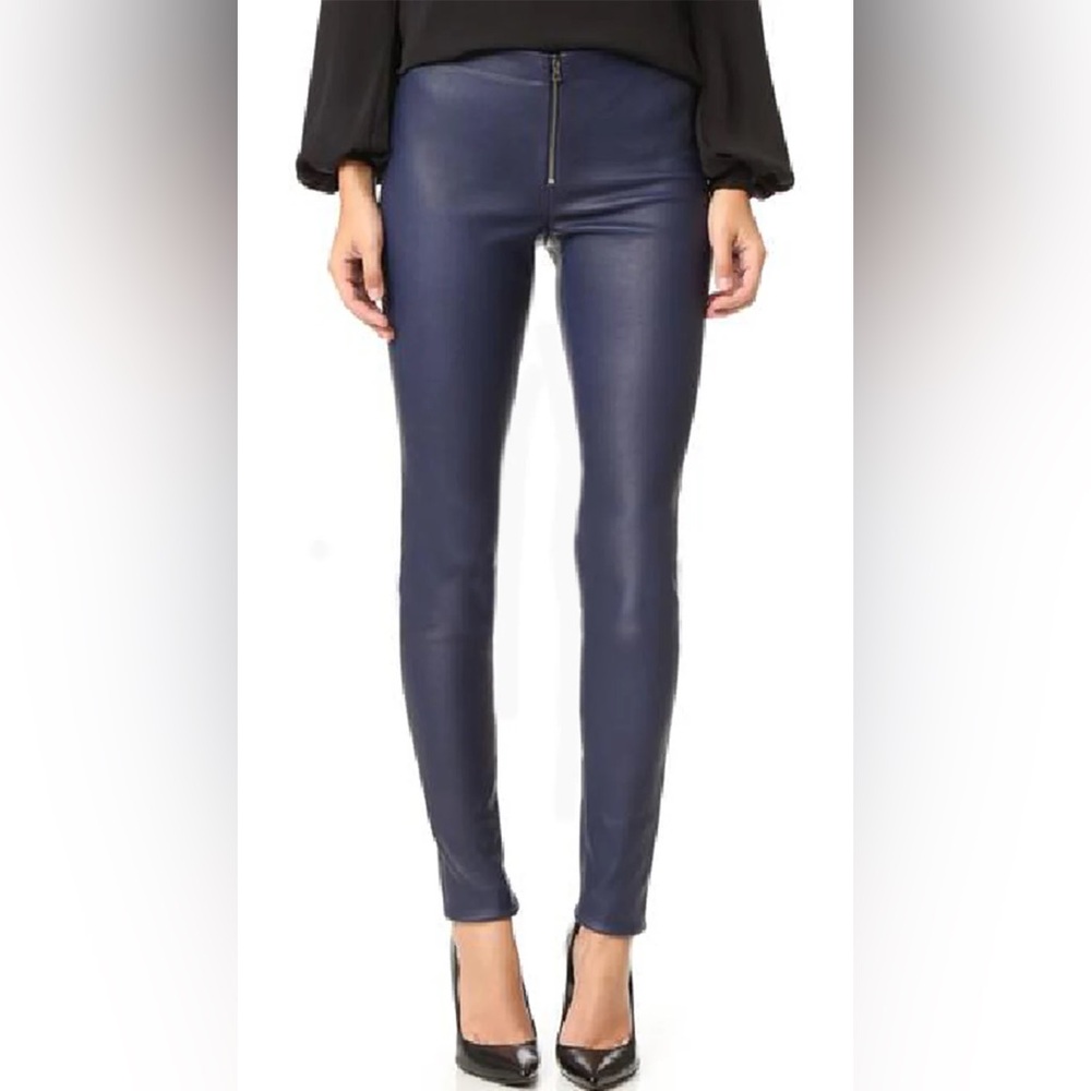 Alice + Olivia Front-zip Faux Leather Leggings